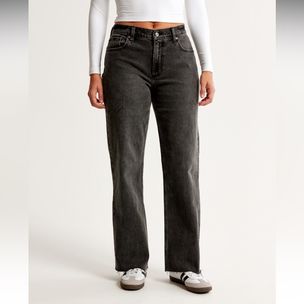 Abercrombie & Fitch Black Straight Leg Jeans